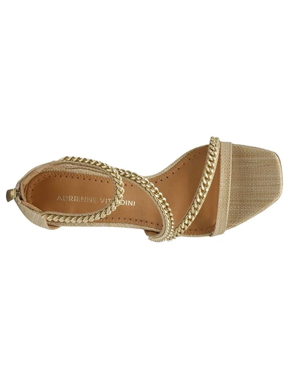 Adrienne Vittadini Geoff iStrappy Heels with Gold Chain Detail - Picture 4 of 12